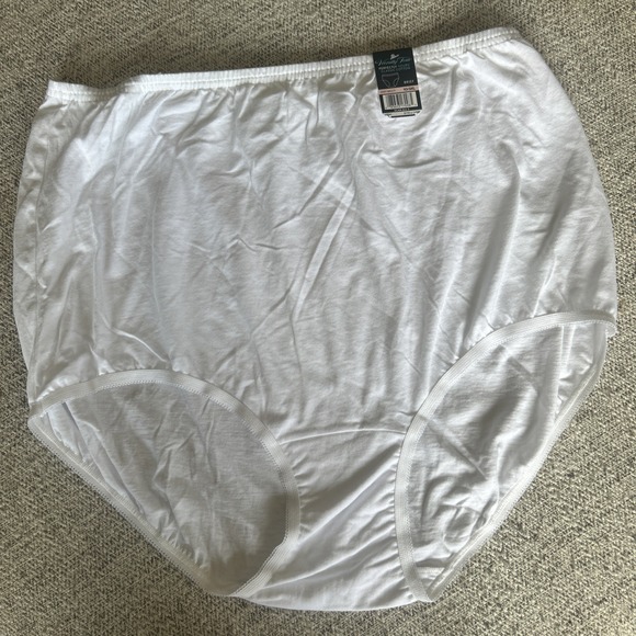 NEW Cotton Vanity Fair Brief Panties Underwear 15319 in WHITE Size 3XL - Picture 1 of 3